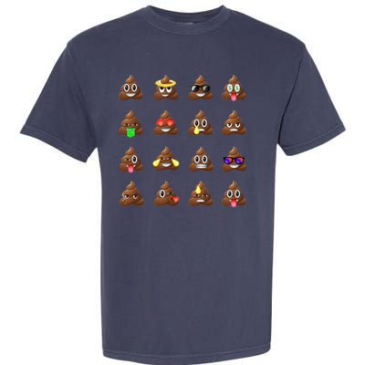 Funny Poop Emoji's Smiley Garment-Dyed Heavyweight T-Shirt