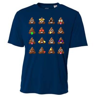 Funny Poop Emoji's Smiley Cooling Performance Crew T-Shirt