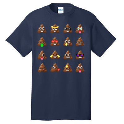 Funny Poop Emoji's Smiley Tall T-Shirt