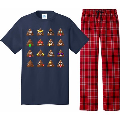 Funny Poop Emoji's Smiley Pajama Set