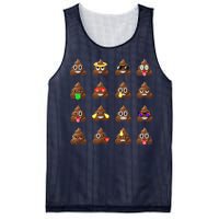 Funny Poop Emoji's Smiley Mesh Reversible Basketball Jersey Tank