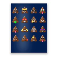 Funny Poop Emoji's Smiley Poster