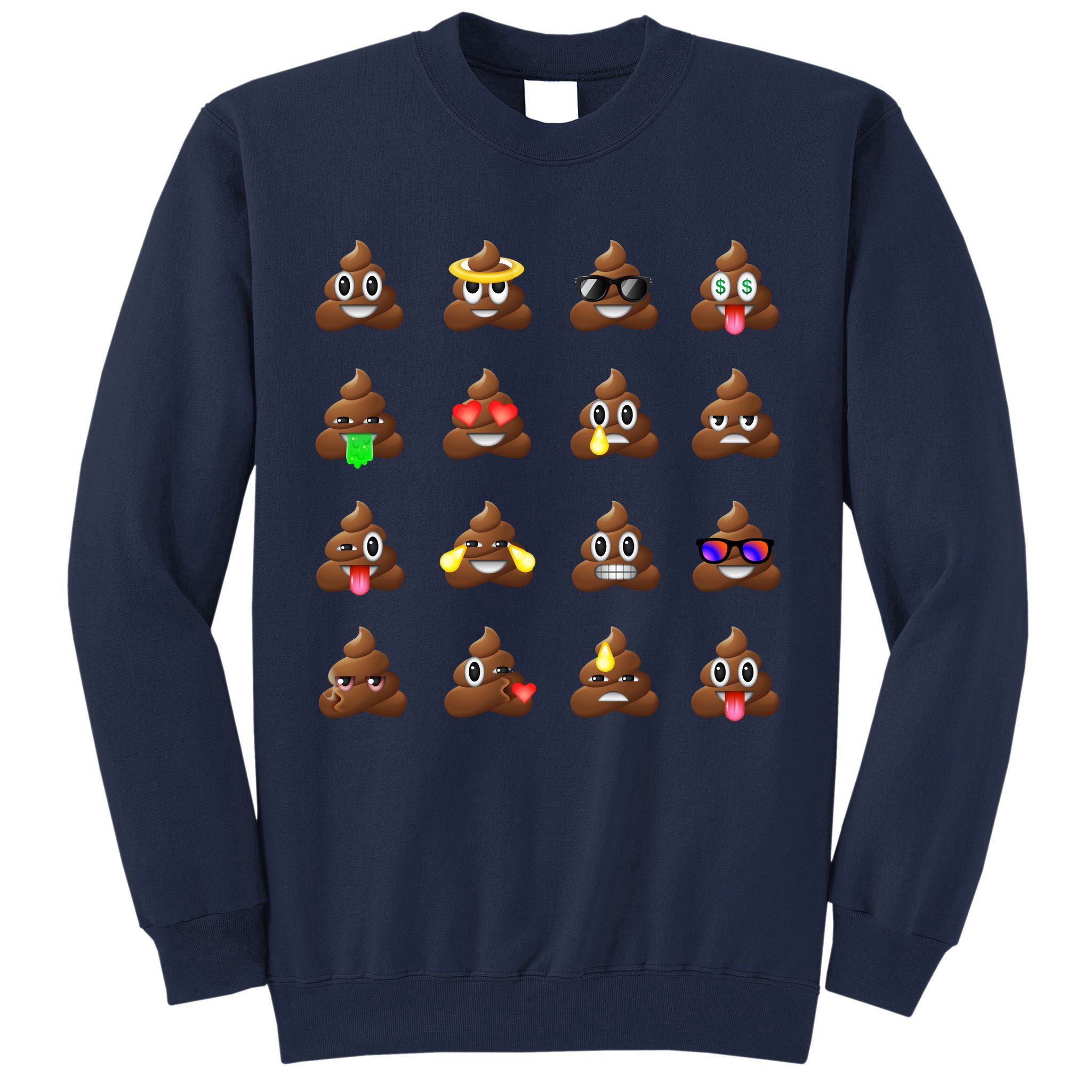 Funny Poop Emoji's Smiley Tall Sweatshirt