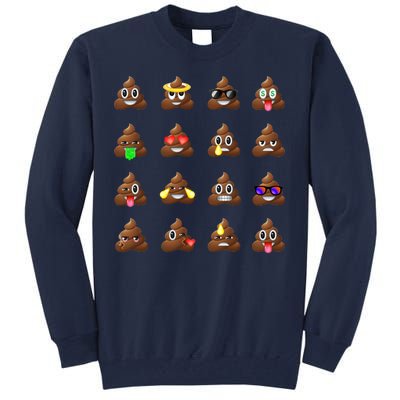 Funny Poop Emoji's Smiley Tall Sweatshirt