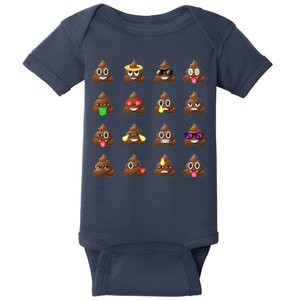 Funny Poop Emoji's Smiley Baby Bodysuit