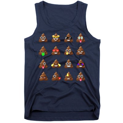 Funny Poop Emoji's Smiley Tank Top
