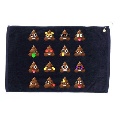 Funny Poop Emoji's Smiley Grommeted Golf Towel