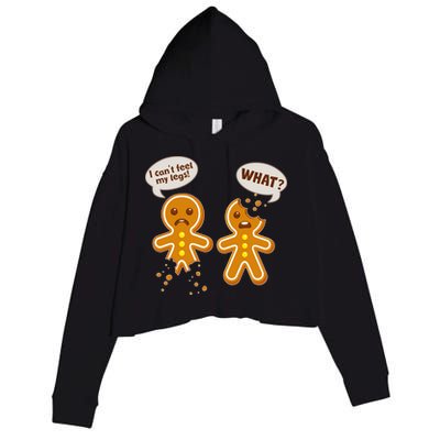 Funny Poor Gingerbread Christmas Cookies Crop Fleece Hoodie