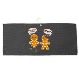 Funny Poor Gingerbread Christmas Cookies Large Microfiber Waffle Golf Towel