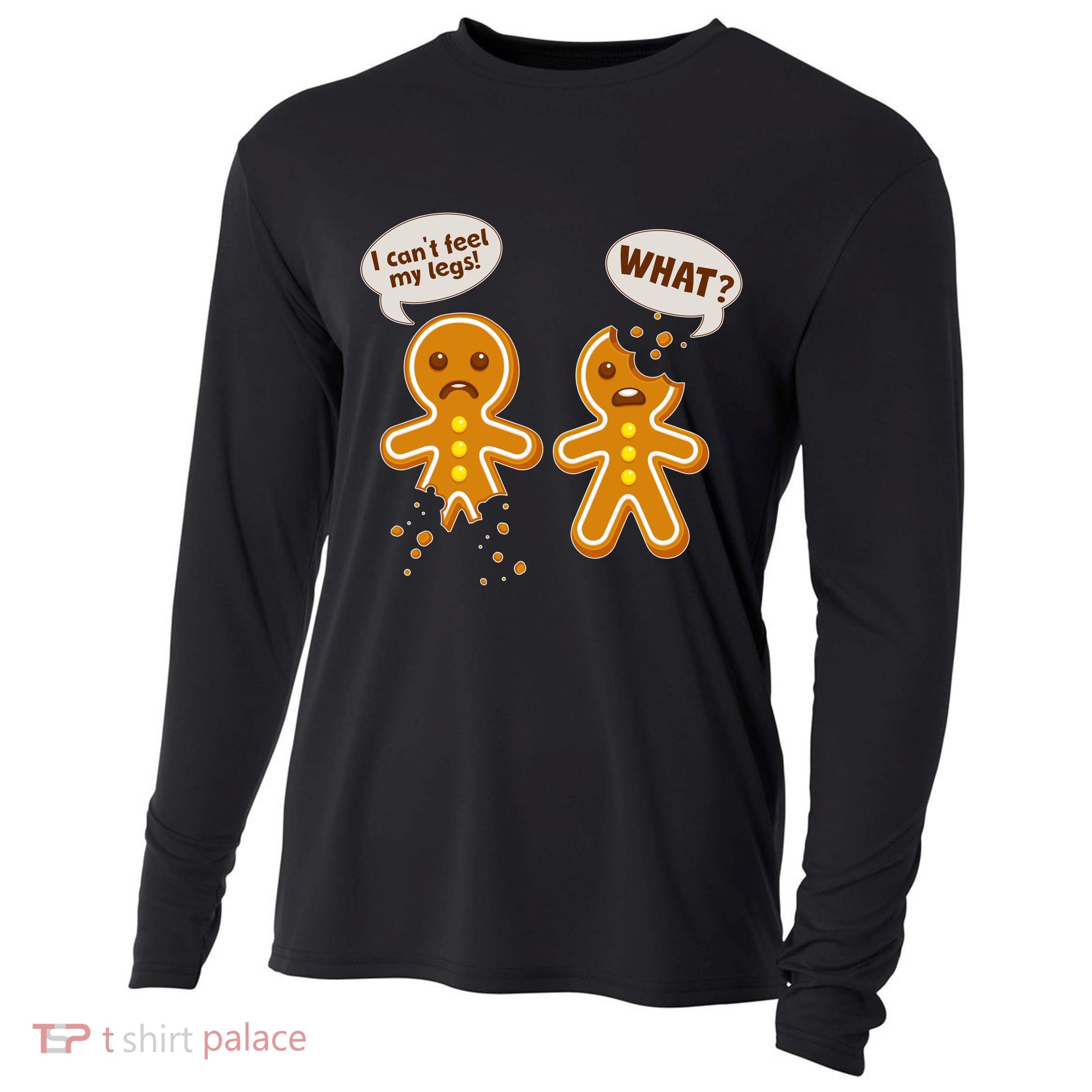 Funny Poor Gingerbread Christmas Cookies Cooling Performance Long Sleeve Crew