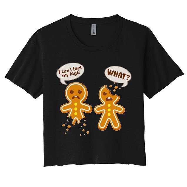 Funny Poor Gingerbread Christmas Cookies Women's Crop Top Tee
