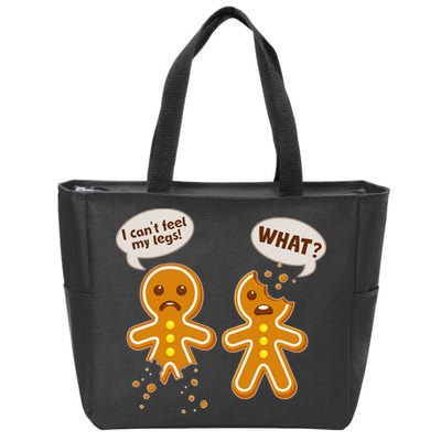 Funny Poor Gingerbread Christmas Cookies Zip Tote Bag