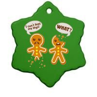 Funny Poor Gingerbread Christmas Cookies Ceramic Star Ornament