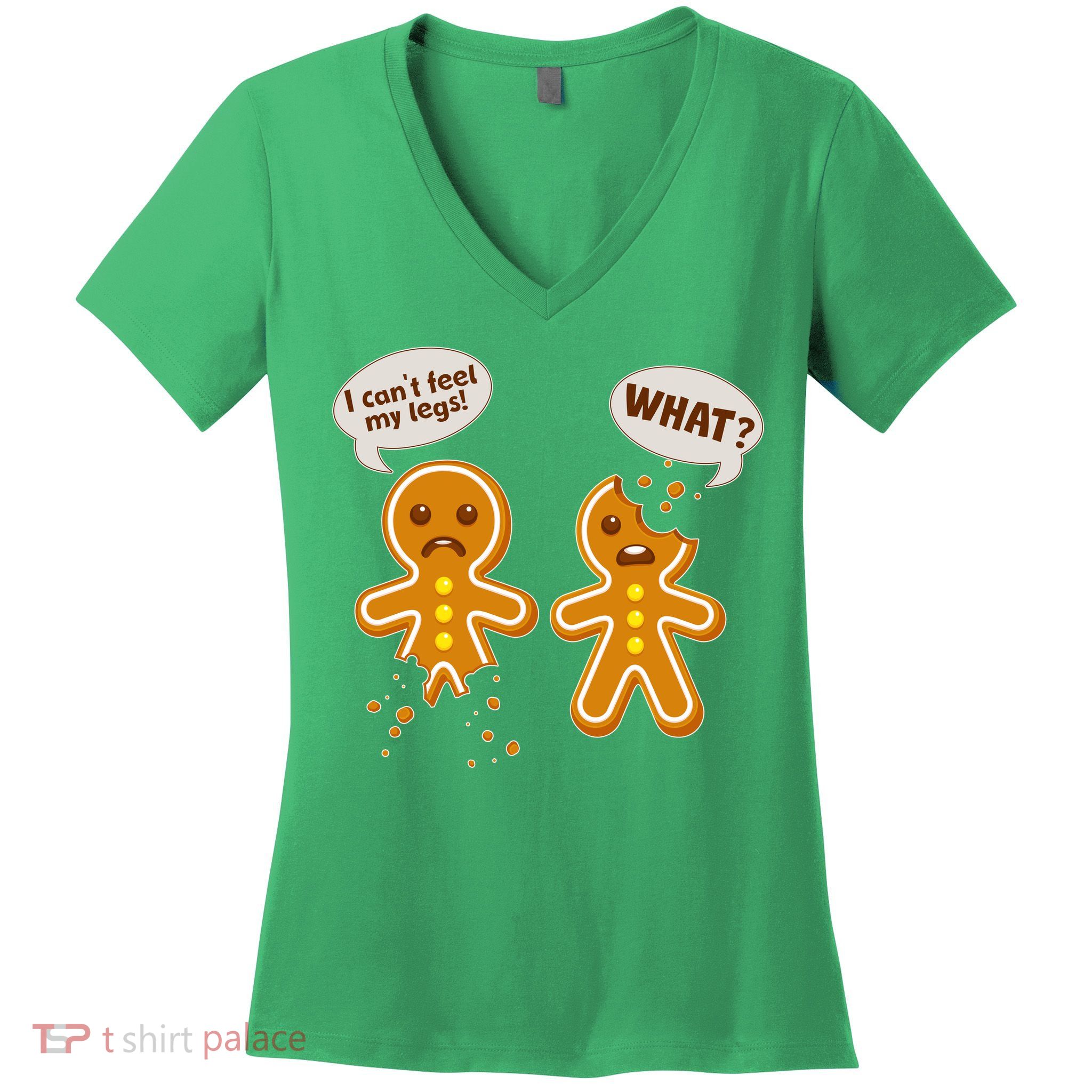 Funny Poor Gingerbread Christmas Cookies Women's V-Neck T-Shirt
