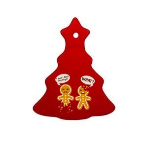 Funny Poor Gingerbread Christmas Cookies Ceramic Tree Ornament