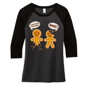 Funny Poor Gingerbread Christmas Cookies Women's Tri-Blend 3/4-Sleeve Raglan Shirt