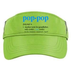 Funny Pop Pop Definition Cool Fathers Day Adult Drive Performance Visor