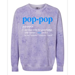 Funny Pop Pop Definition Cool Fathers Day Colorblast Crewneck Sweatshirt