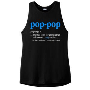 Funny Pop Pop Definition Cool Fathers Day Ladies PosiCharge Tri-Blend Wicking Tank