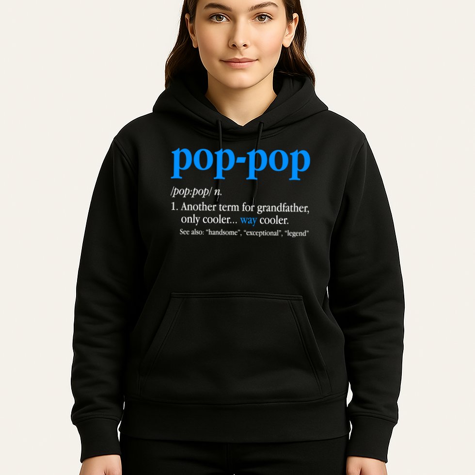 Funny Pop Pop Definition Cool Fathers Day Hoodie