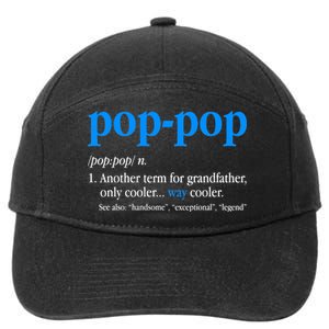 Funny Pop Pop Definition Cool Fathers Day 7-Panel Snapback Hat