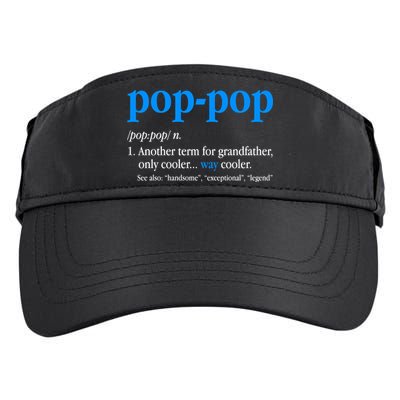 Funny Pop Pop Definition Cool Fathers Day Adult Drive Performance Visor