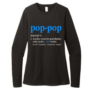 Funny Pop Pop Definition Cool Fathers Day Womens CVC Long Sleeve Shirt