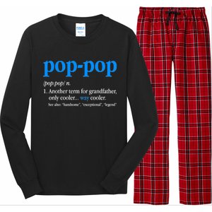 Funny Pop Pop Definition Cool Fathers Day Long Sleeve Pajama Set