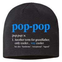 Funny Pop Pop Definition Cool Fathers Day Sustainable Beanie