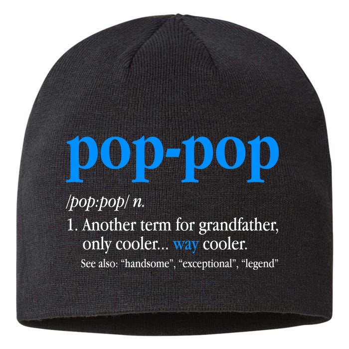 Funny Pop Pop Definition Cool Fathers Day Sustainable Beanie