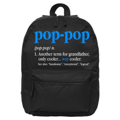 Funny Pop Pop Definition Cool Fathers Day 16 in Basic Backpack