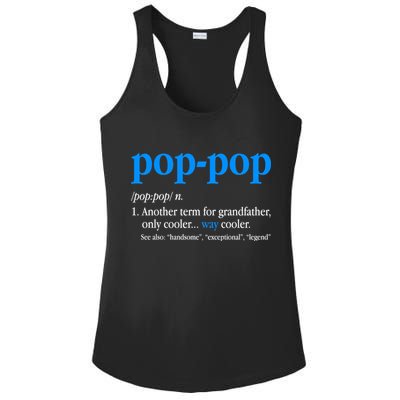 Funny Pop Pop Definition Cool Fathers Day Ladies PosiCharge Competitor Racerback Tank