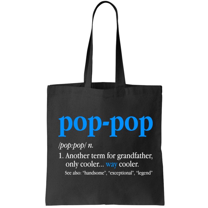 Funny Pop Pop Definition Cool Fathers Day Bag