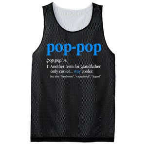 Funny Pop Pop Definition Cool Fathers Day Mesh Reversible Basketball Jersey Tank