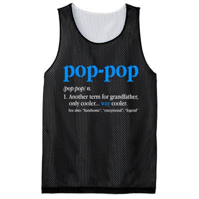 Funny Pop Pop Definition Cool Fathers Day Mesh Reversible Basketball Jersey Tank
