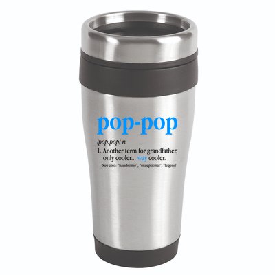 Funny Pop Pop Definition Cool Fathers Day 16oz Travel Tumbler