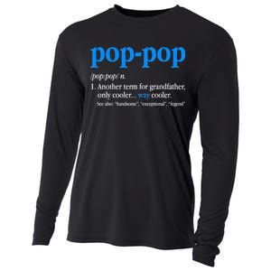 Funny Pop Pop Definition Cool Fathers Day Cooling Performance Long Sleeve Crew