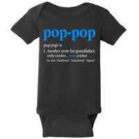 Funny Pop Pop Definition Cool Fathers Day Baby Bodysuit