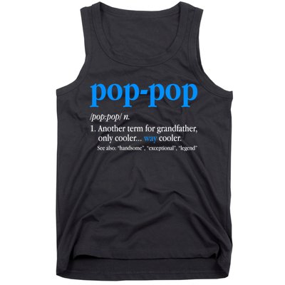 Funny Pop Pop Definition Cool Fathers Day Tank Top