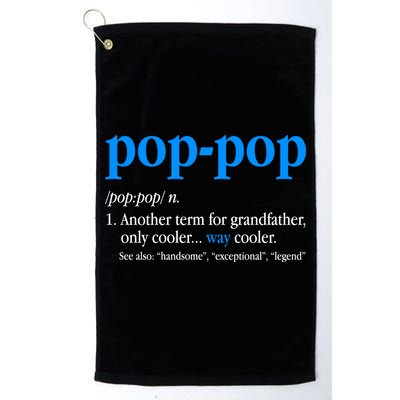 Funny Pop Pop Definition Cool Fathers Day Golf Towel