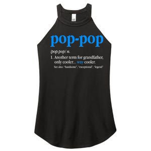 Funny Pop Pop Definition Cool Fathers Day Women's Perfect Tri Rocker Tank