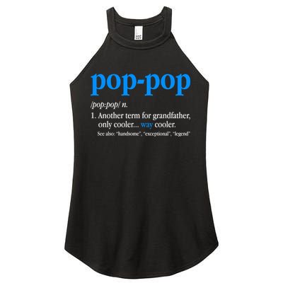 Funny Pop Pop Definition Cool Fathers Day Women's Perfect Tri Rocker Tank