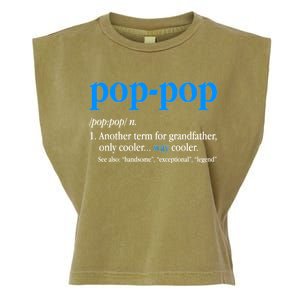 Funny Pop Pop Definition Cool Fathers Day Garment-Dyed Women's Muscle Tee