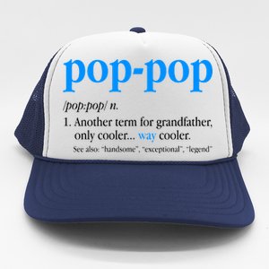 Funny Pop Pop Definition Cool Fathers Day Trucker Hat