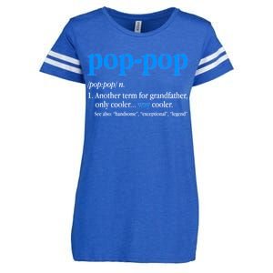 Funny Pop Pop Definition Cool Fathers Day Enza Ladies Jersey Football T-Shirt