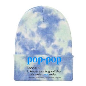 Funny Pop Pop Definition Cool Fathers Day Tie Dye 12in Knit Beanie