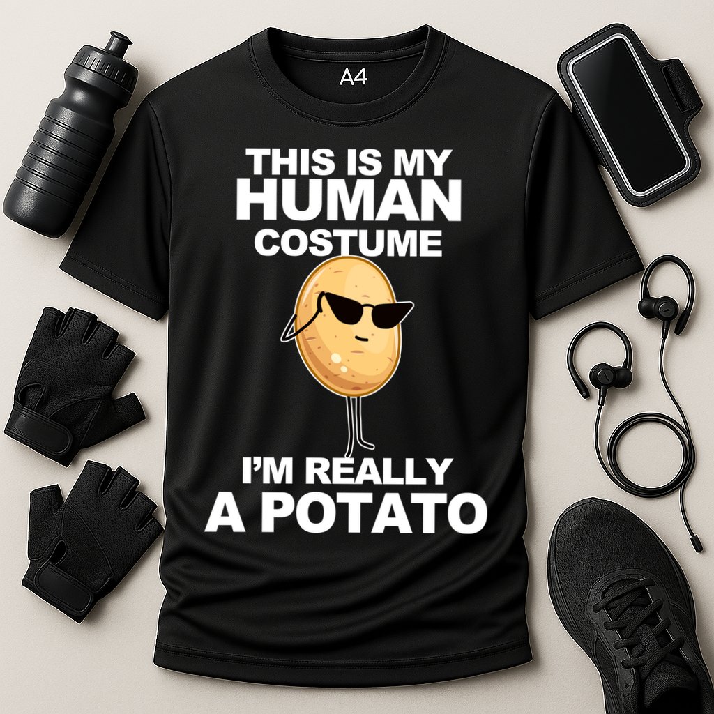 Funny Potato This Is My Human Costume  Cooling Performance Crew T-Shirt