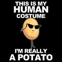 Funny Potato This Is My Human Costume  Cooling Performance Crew T-Shirt