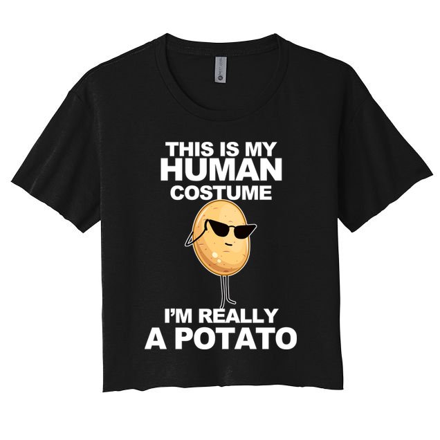 Funny Potato This Is My Human Costume  Crop Top