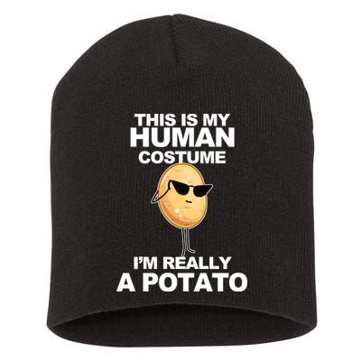 Funny Potato This Is My Human Costume  Short Acrylic Beanie